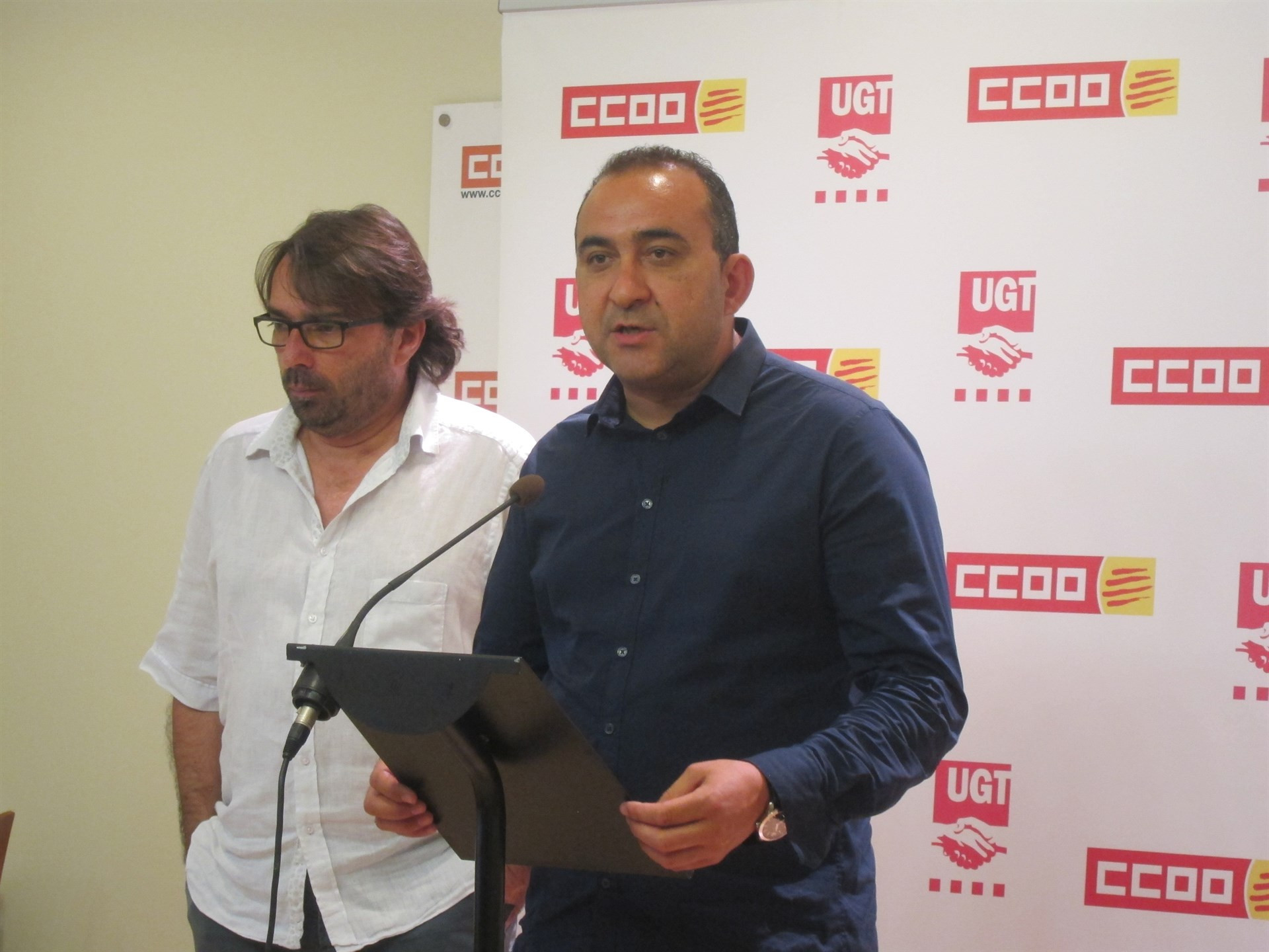 Javier Pacheco CCOO Camil Ros UGT sindicatos