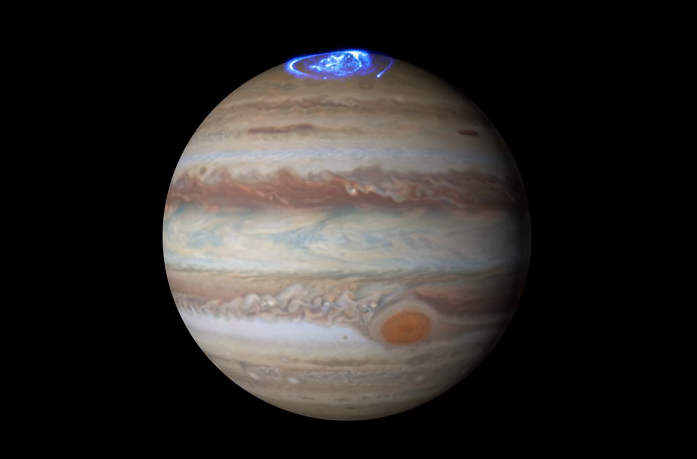 Auroras en planeta jupiter