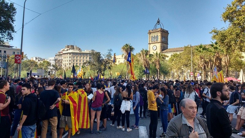 Manifestacion estudiantes barcelona 26 octubre 1