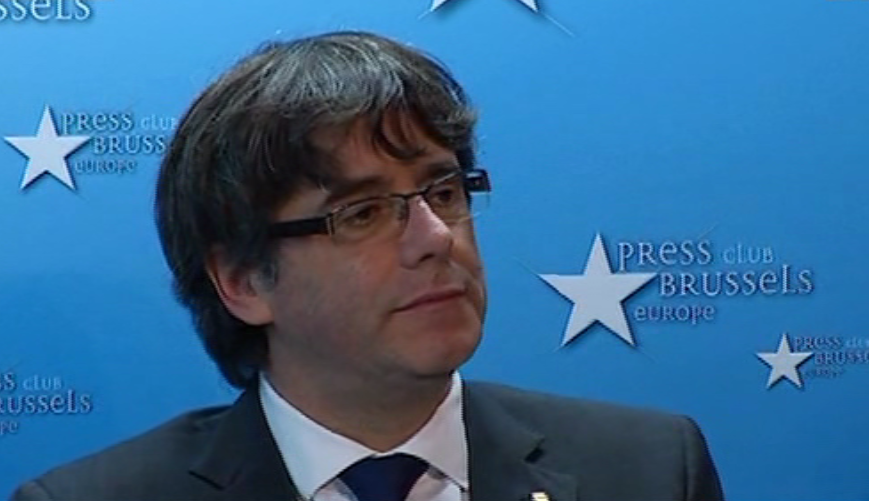 Puigdemont habla desde bruselas