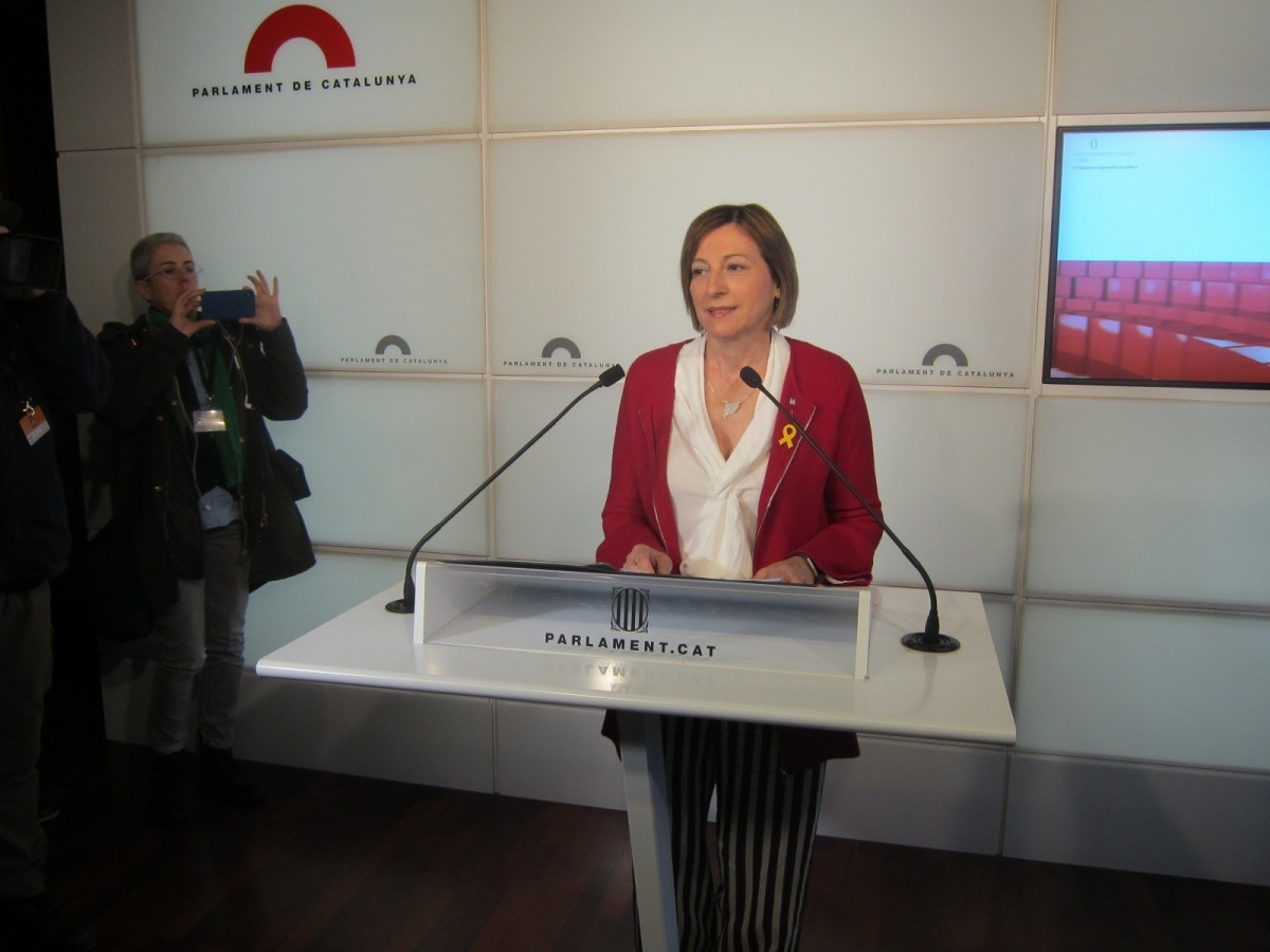 Carme forcadell anuncia que no repite como presidenta del parlament