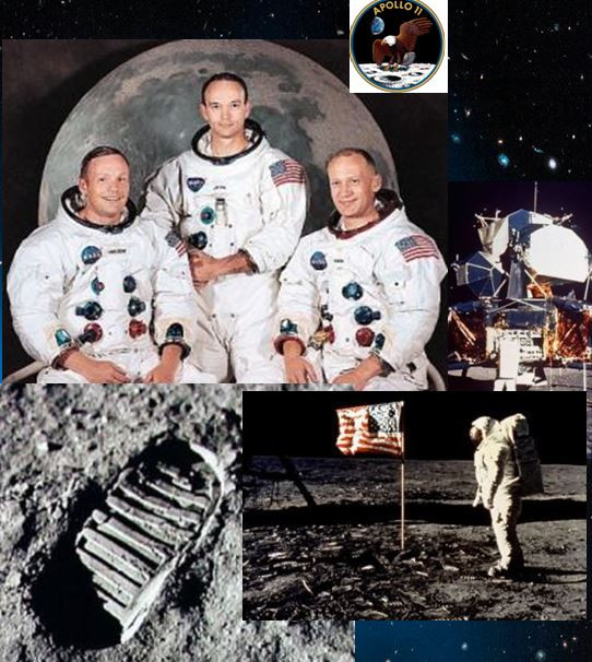 La misiu00f3n Apollo 11 Neil Armstrong, Buzz Aldrin, Michael Collins