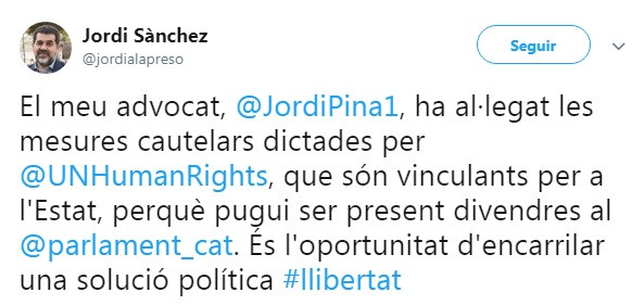 Tweet jordi su00e0nchez 11042018