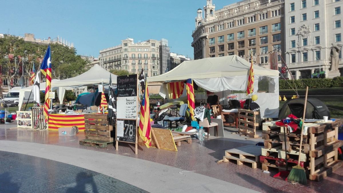 Desalojo catalunya acampada independentista