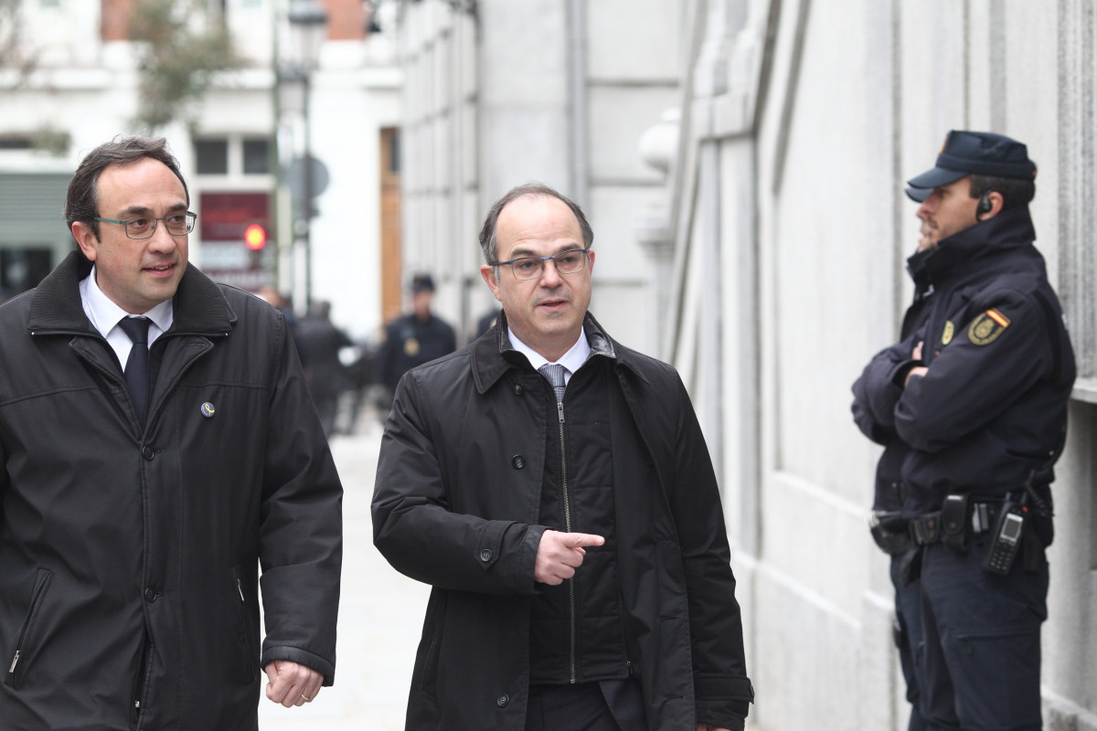 Josep Rull y Jordi Turull llegan al Supremo por la vista del procés