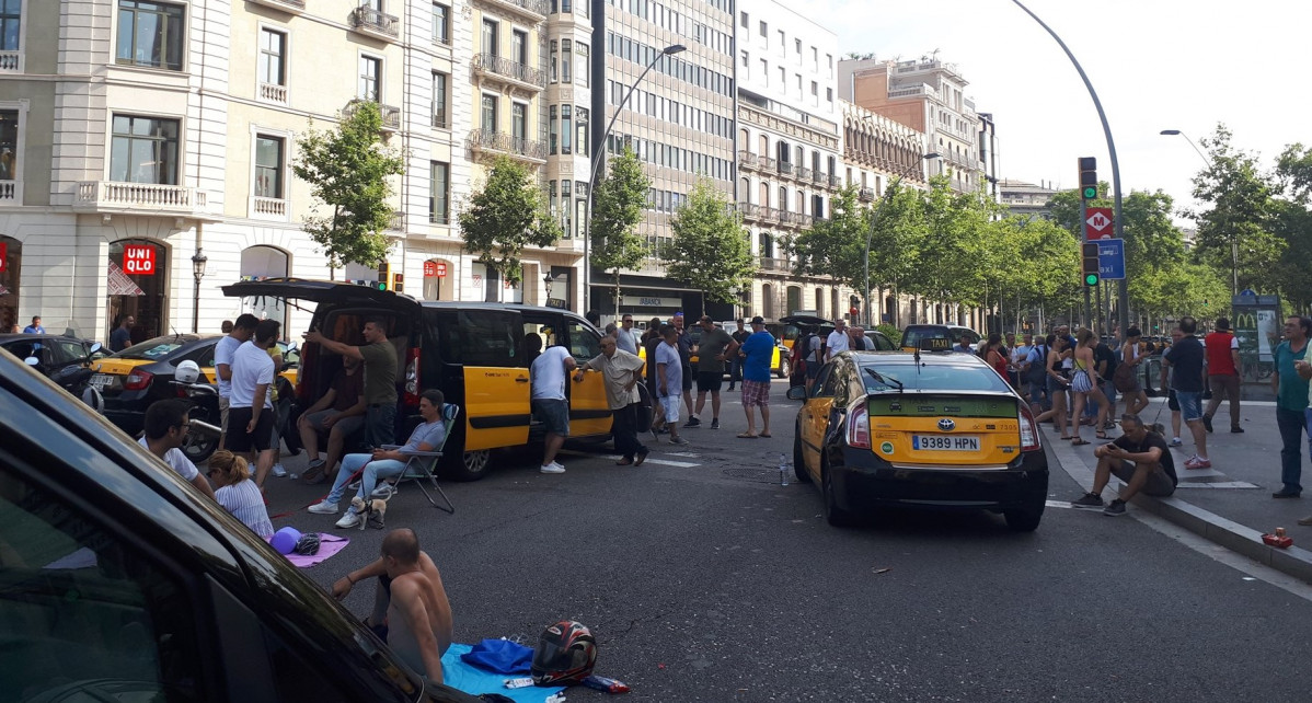 Taxistas granvia huelga 280718 ep