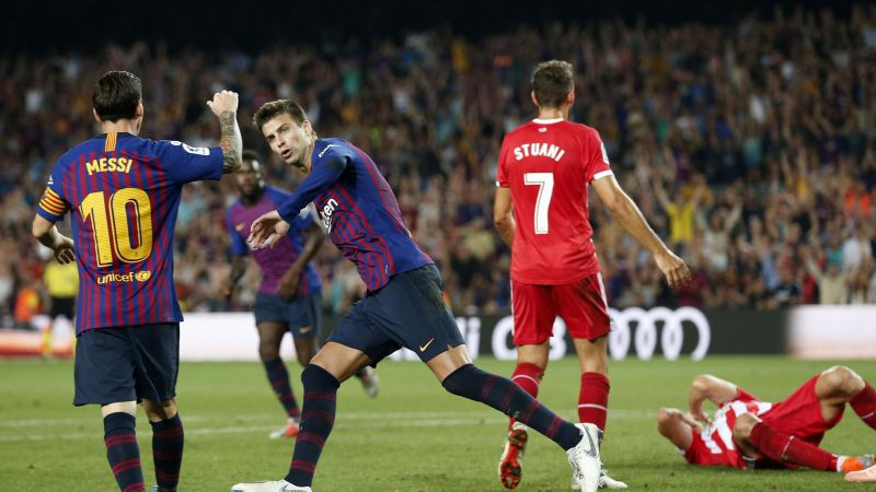 Barça girona gol pique