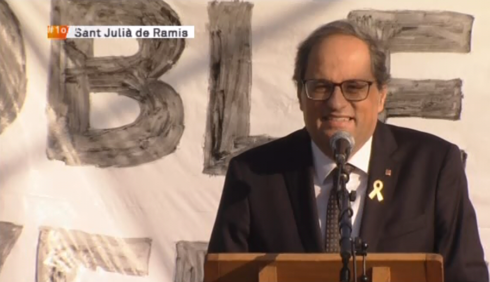 Quim Torra en Sant Julia de Ramis