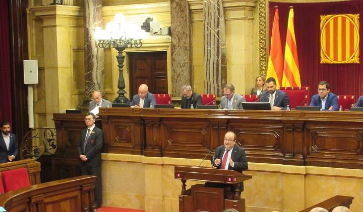 Iceta interviene en el Parlament de Catalunya