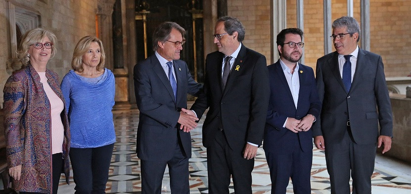 Artur mas quim torra joana ortega francesc homs 09102018