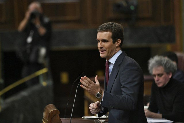 Pablo Casado (PP) en el Congreso de los Diputados