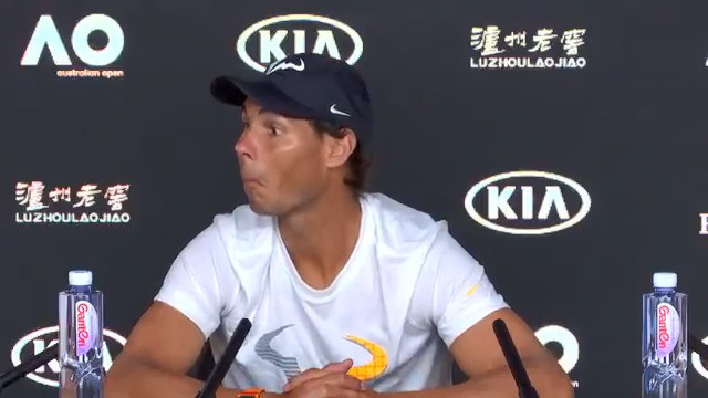 Reaccion Rafa Nadal periodista dormido