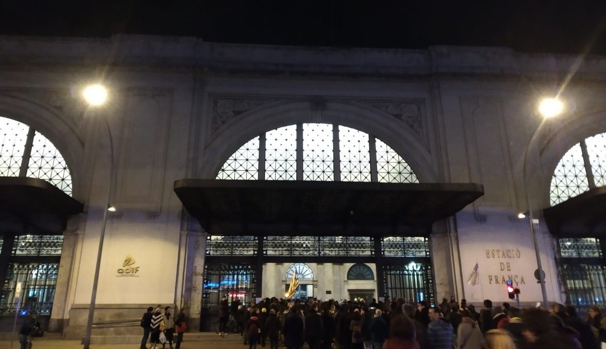 Manifestación estación de Francia