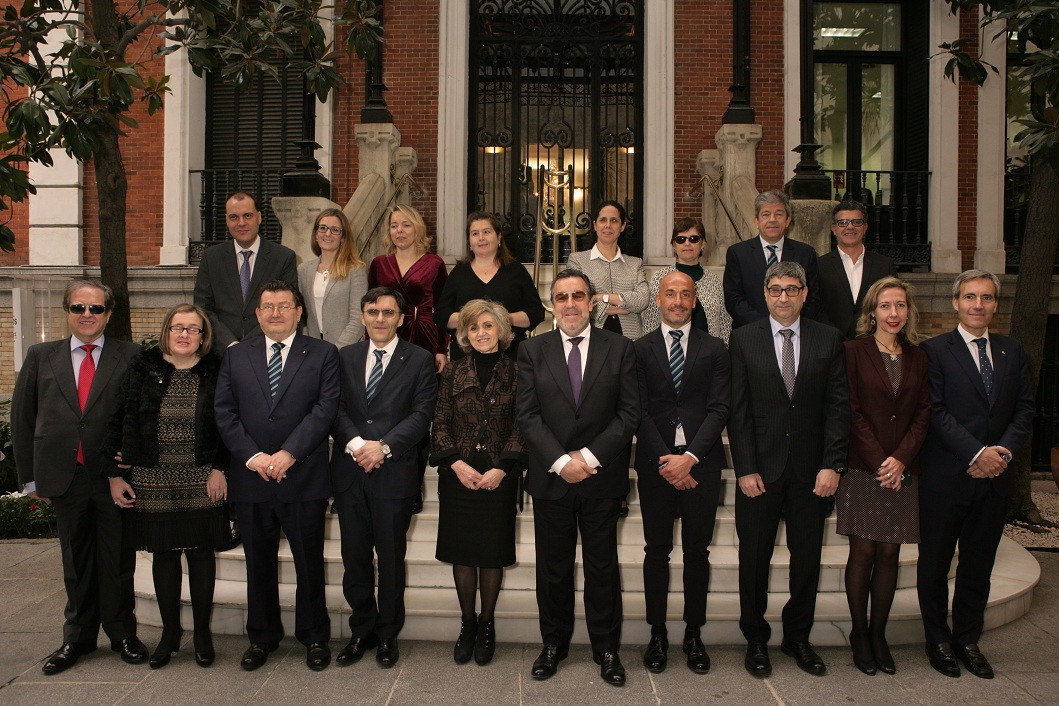 La ministra María Luisa Carcedo, tras la reunión constitutiva del nuevo Consejo General de la ONCE