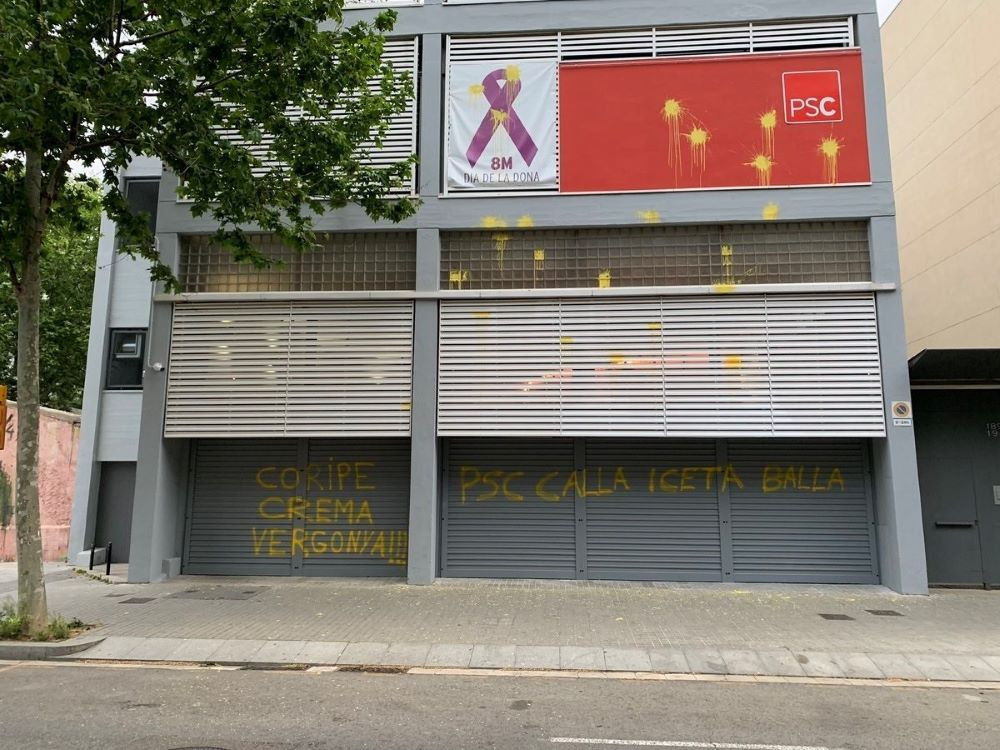 Pintada sede PSC Barcelona