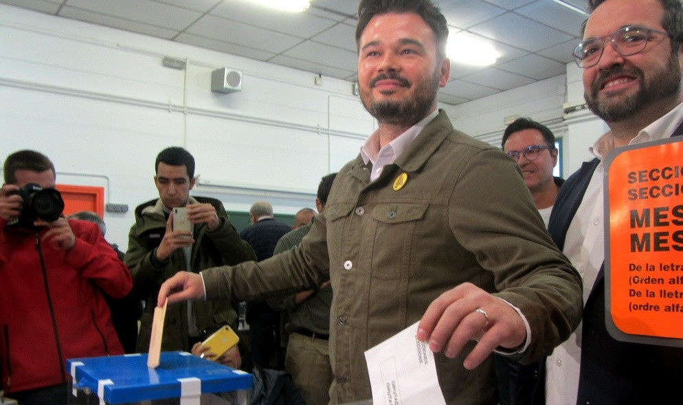 El candidato de ERC a las elecciones generales Gabriel Rufián