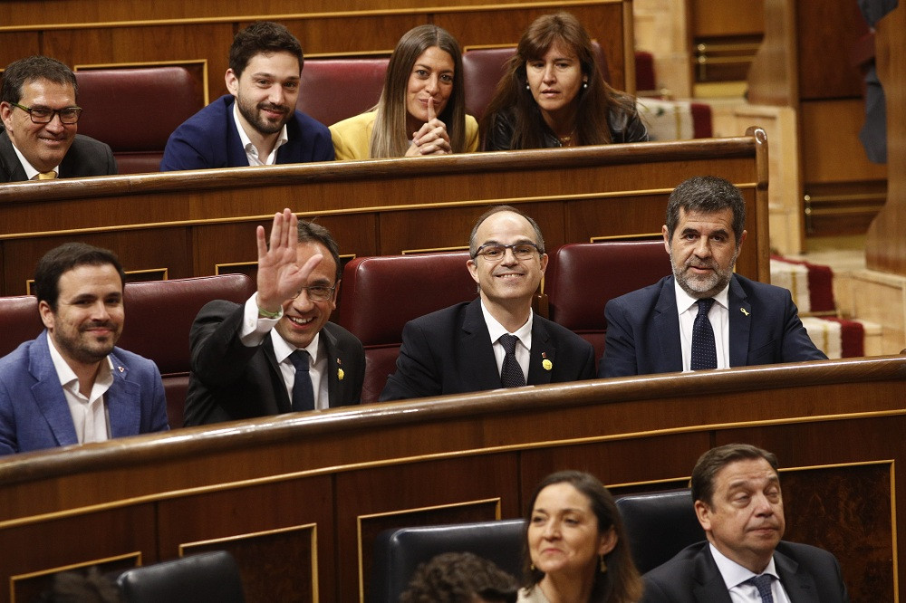 EuropaPress Alberto Garzón Josep Rull (PDeCAT) Jordi Turull (PDeCAT (PDeCAT) y Jordi Sànchez (ANC)