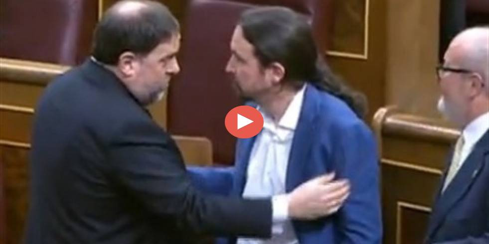 Iglesias saluda a Junqueras video