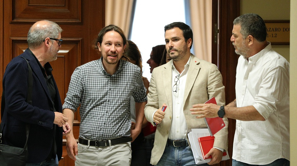 Pablo Iglesias, Unai Sordo y Alberto Garzón