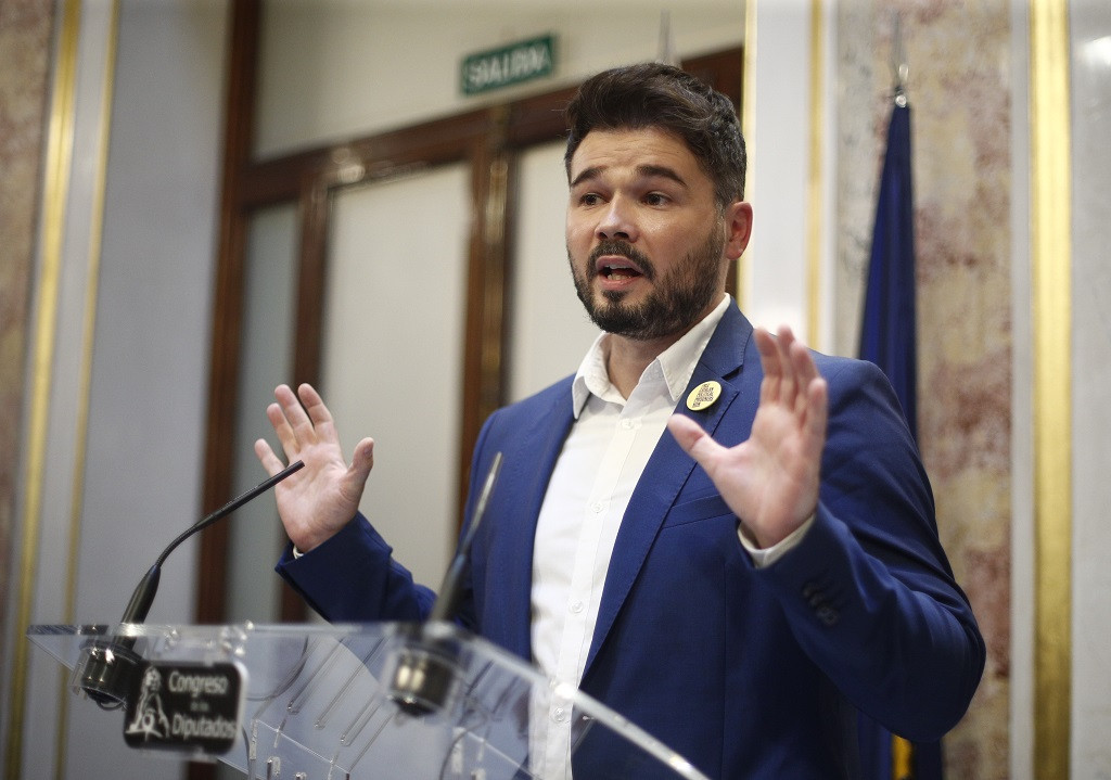 El portavoz de ERC en el Congreso de los Diputados, Gabriel Rufián