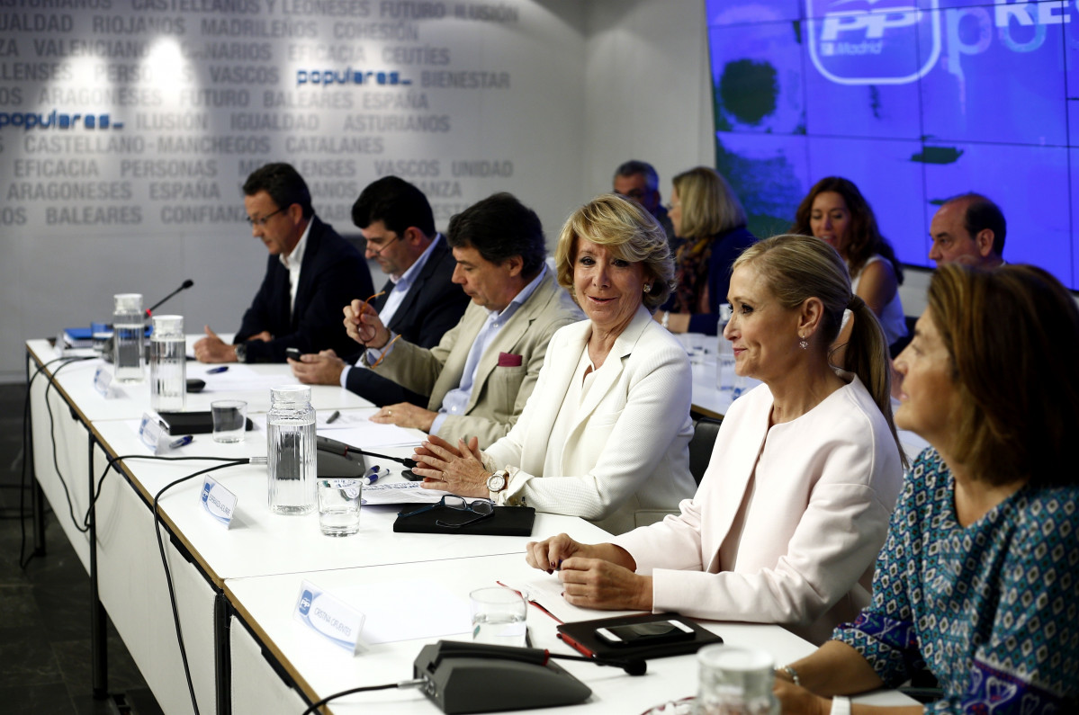 Esperanza Aguirre y Cristina Cifuentes en el Comité Ejecutivo del PP de Madrid