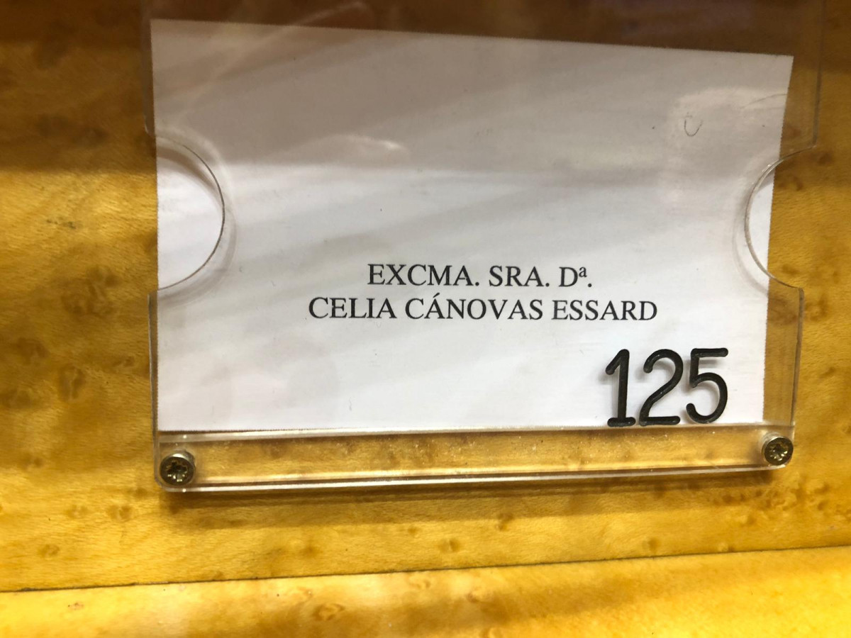 Placa de la senadora Celia Cu00e1novas