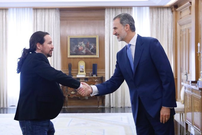 Pablo Iglesias y Felipe VI Septiembre 2019