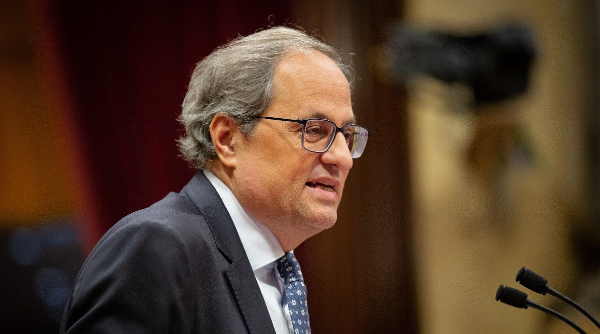 El presidente de la Generalitat Quim Torra en el Debate de Política General