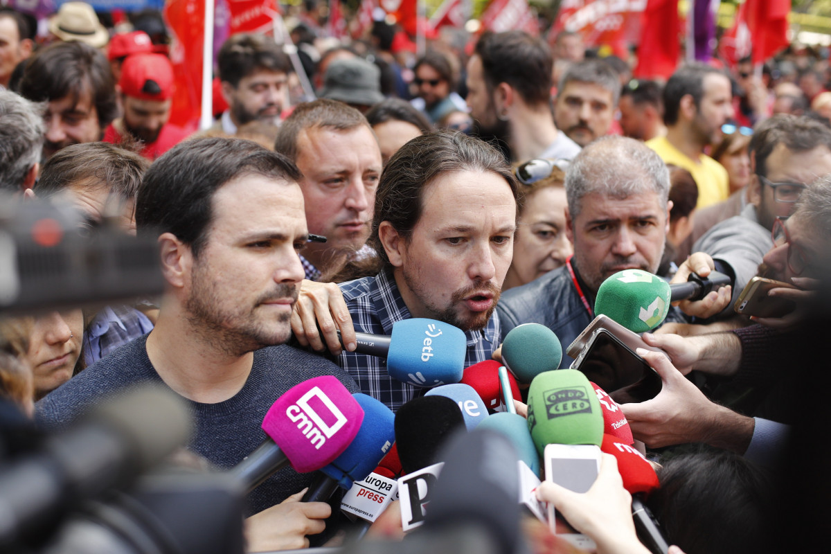 Alberto Garzón con Pablo Iglesias (imagen)