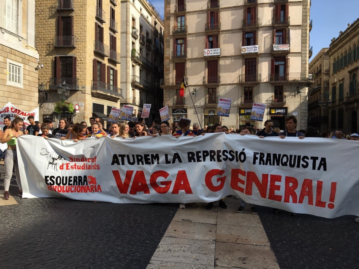 Protesta en Sant Jaume contra la sentencia