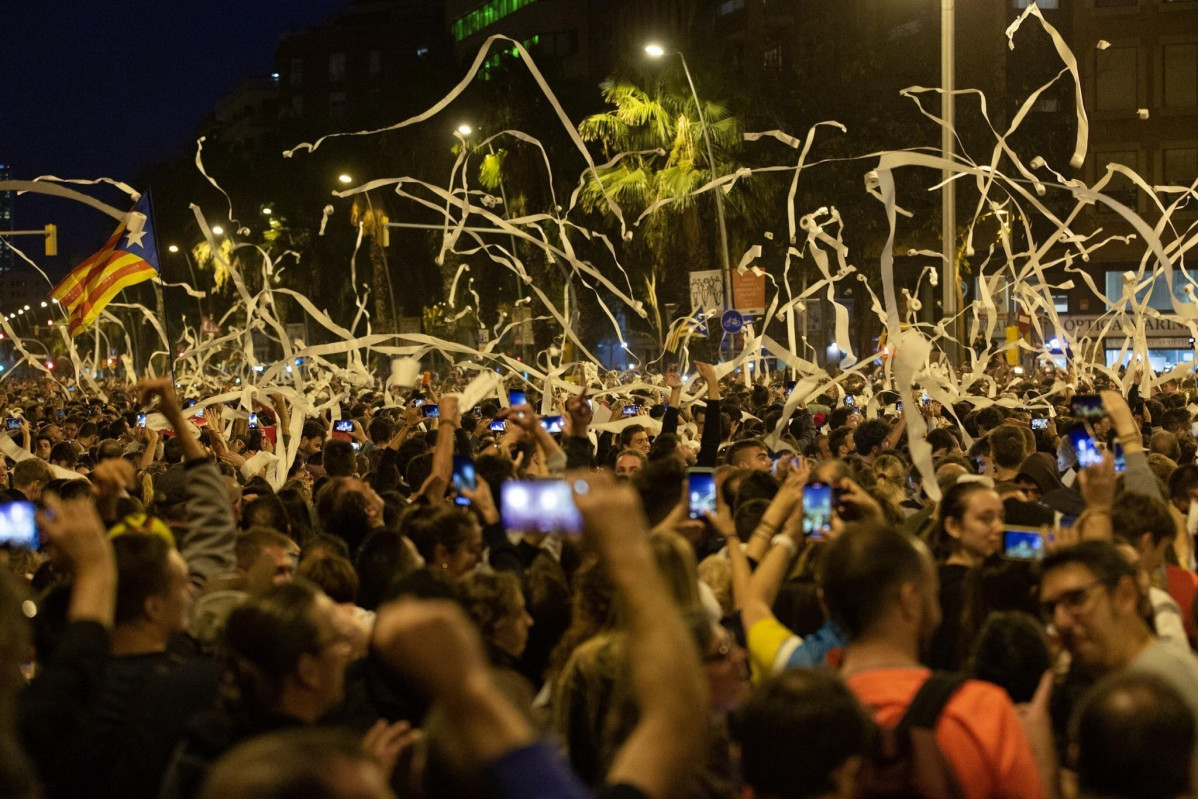 Manifestación convocada por los CDR contra la sentencia