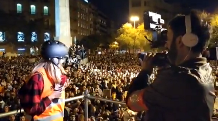 Periodista agresión disturbios Catalunya