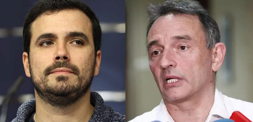 Alberto Garzón y  Enrique Santiago