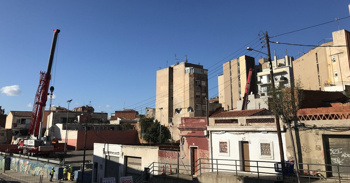 Edificio de Badalona con aluminosis