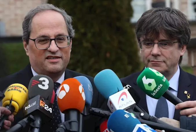 Torra y Puigdemont (imagen de archivo)