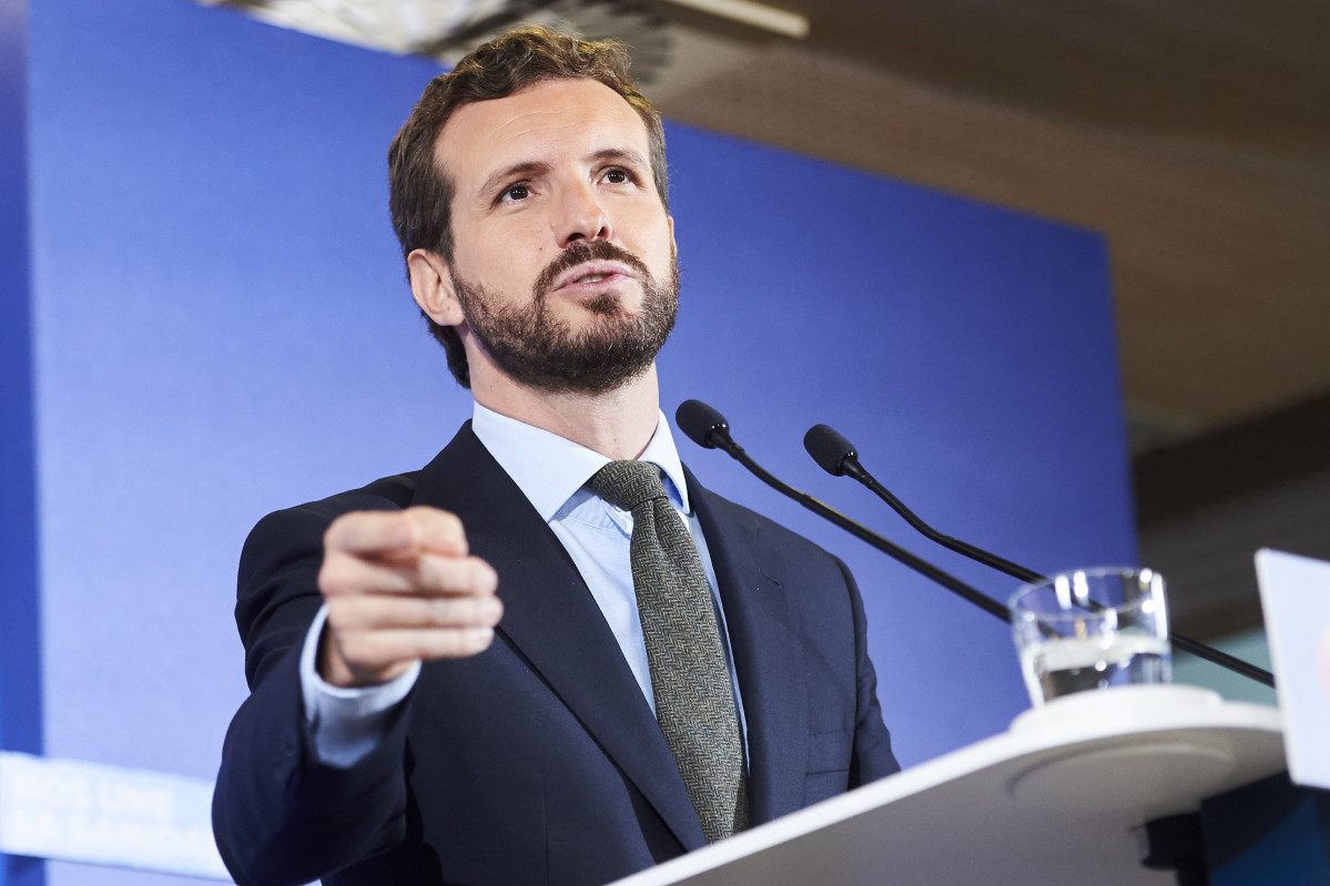 El presidente del PP y candidato a la Presidencia del Gobierno, Pablo Casado