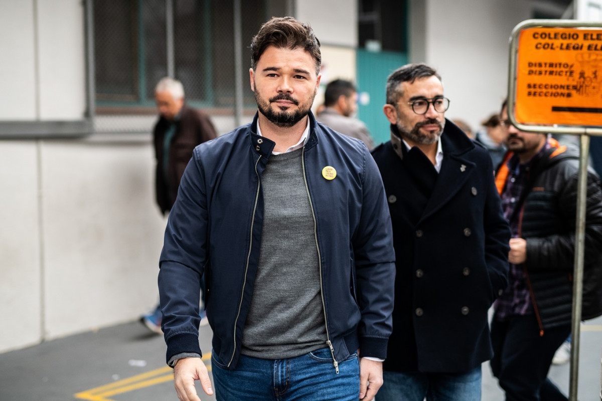 Rufián votando elecciones 2019