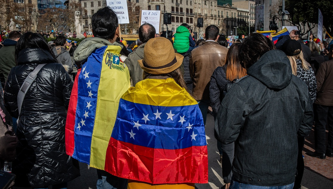 Manifestacion venezolanos barcelona