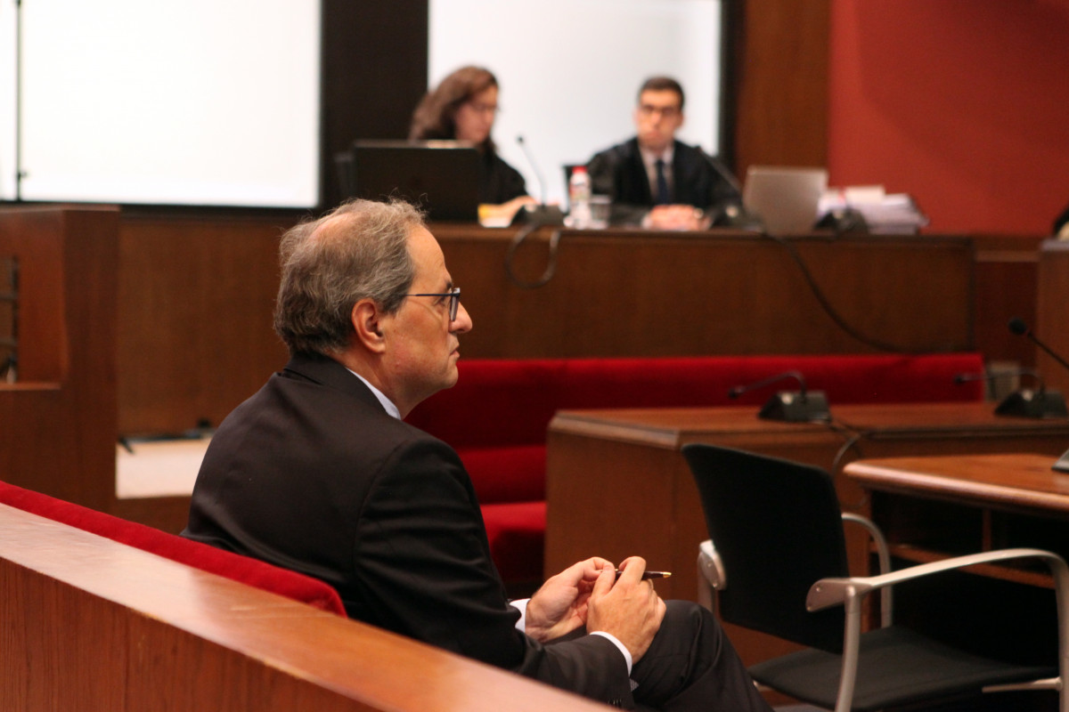 El president Torra en el juicio de los lazos (imagen de archivo)