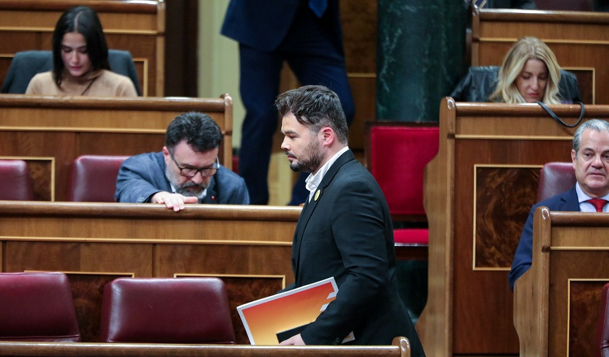 Gabriel Rufián en el debate de investidura