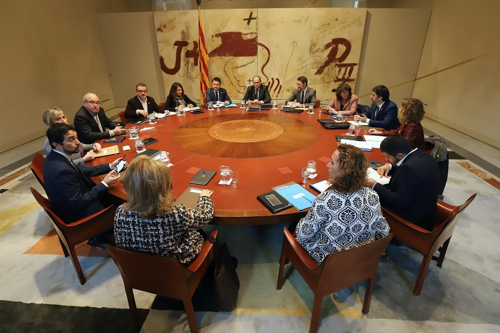 El presidente de la Generalitat, Quim Torra, en el Consell Executiu en una foto de Archivo   GENERALITAT