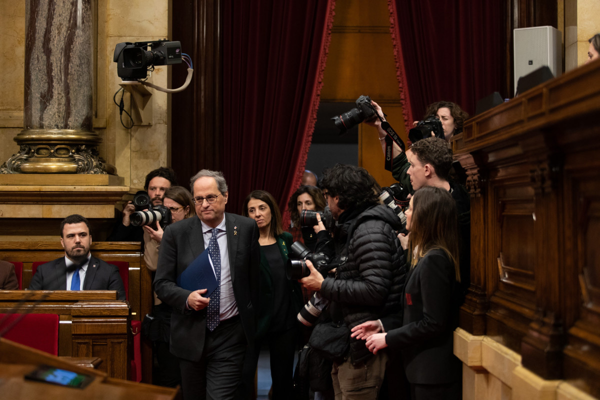 Quim Torra en el pleno del Parlament