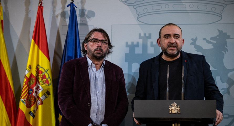 Camil Ros y Javier Pacheco tras reunión con Pedro Sánchez