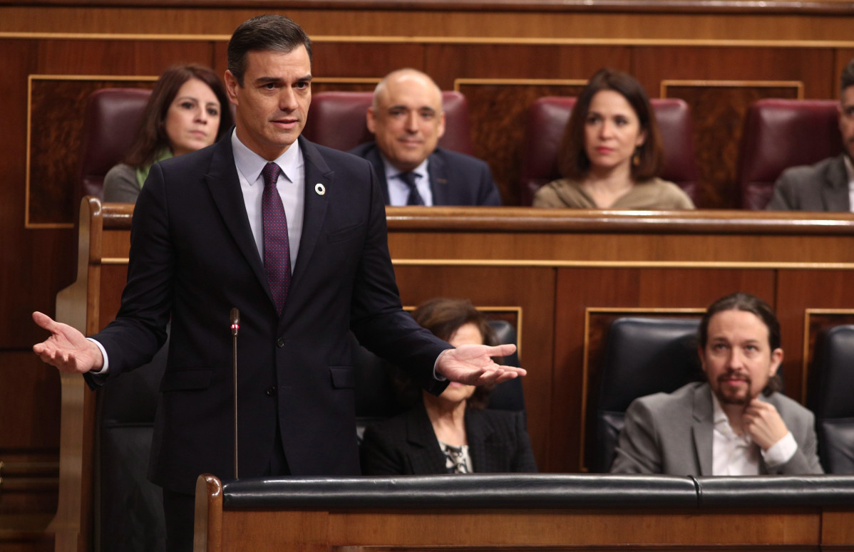 Pedro Sánchez en la réplica a Pablo Casado en la primera sesión de control al Gobierno