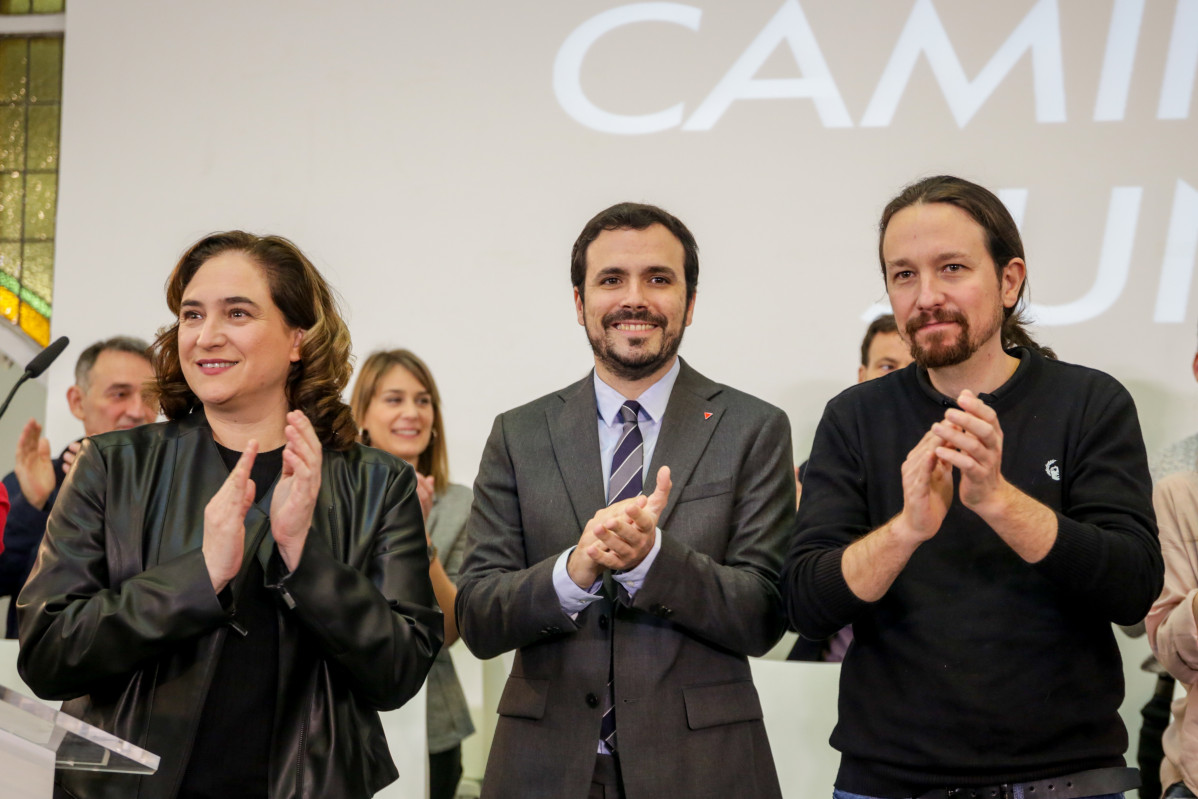 Colau, Iglesias y Garzón en Madrid