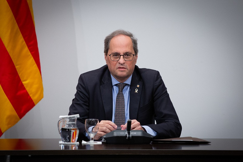 Presidente generalitat quim torra preside reunion extraordinaria consell