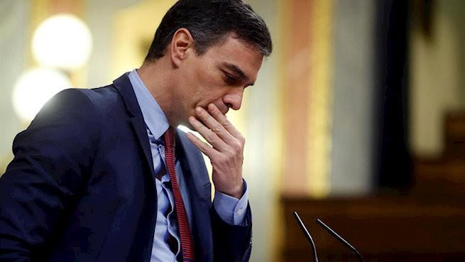 Pedro Sanchez en el Congreso de los Diputados Abril 2020