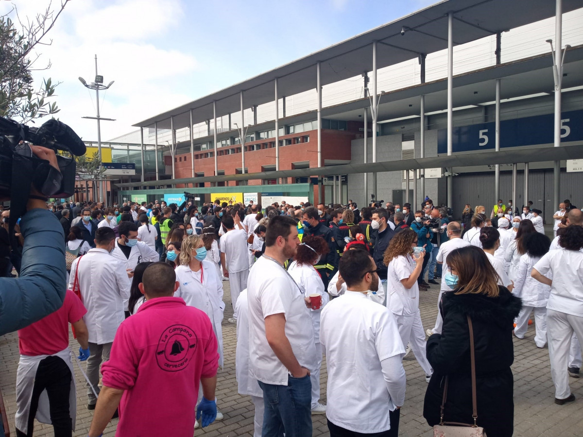 Acto de clausura del hospital de Ifema, en Madrid (España) a 1 de abril de 2020.