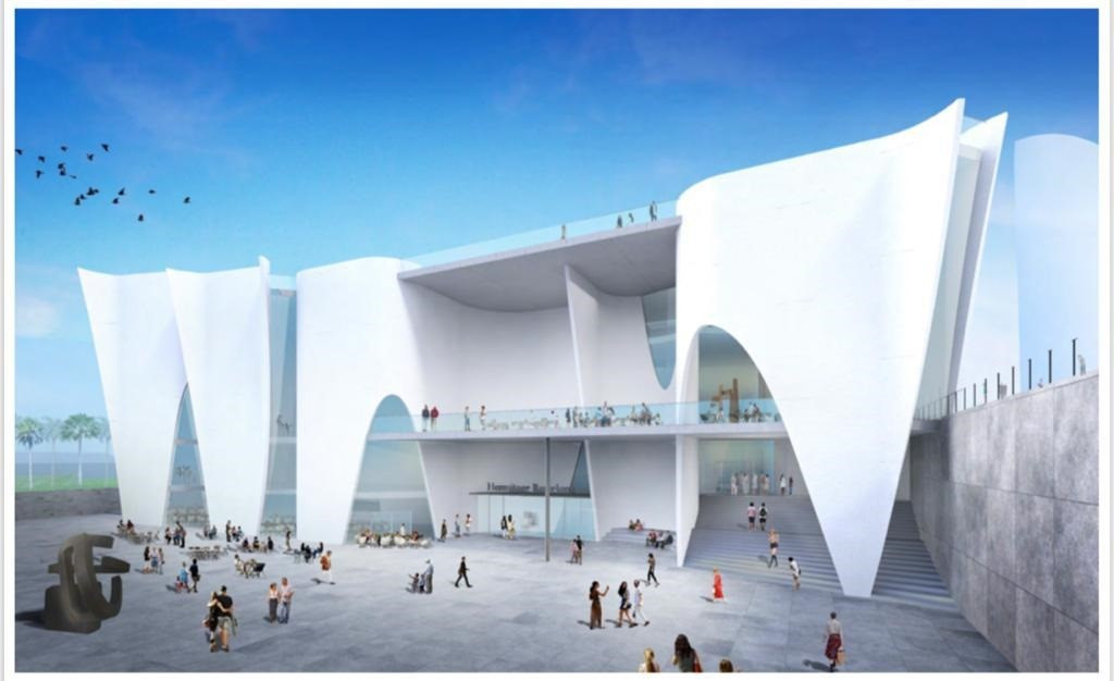 Projecte del museu Hermitage (projecte de Toyo Ito) en la Nova Bocana del Port de Barcelona