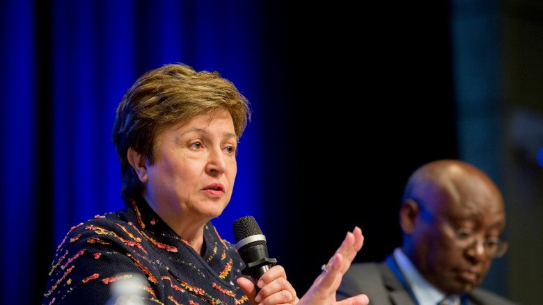 Kristalina Georgieva,  consejera delegada del Banco Mundial y candidata europeo para optar a suceder a Christine Lagarde como directora gerente del FMI